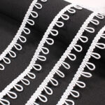 Elastic Button Loop Tape - White