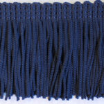 Fringe Cut Plain Top - 50mm, Navy (8)