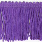 Fringe Cut Plain Top - 50mm, Purple (88)