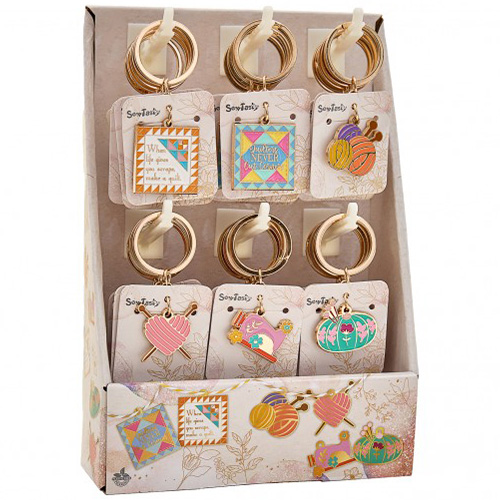Novelty Metal Key Rings Display