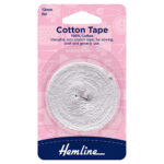Cotton Tape - White - 12mm