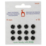 Snap Fasteners - Black - 9mm