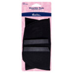 Shoulder Pads Covered Set-In - Black (4)