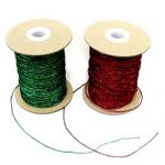 Shockcord Elastic - 1mm, Lurex Red (1)