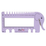 Needle & Crochet View Sizer with Yarn Cutter - Light Lilac
