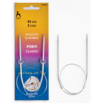Aluminium Fixed Circular Needles - 40cm - 3.25mm