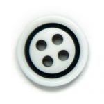 Layered Button on Black - 16L, White