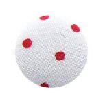 Fabric Covered Dots - Cotton - 15L, Black on White