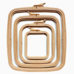 Plastic Hoops - Square - Coffee Brown, 9.50 x 11.00cm