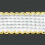 Aida Band 14ct/25mm - 5m - 25mm, 12 (White/Yellow)