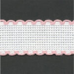 Aida Band 14ct/25mm - 5m - 25mm, 14 (White/Pink)