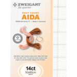 Easy Count Aida FQ 14ct - 1219 (White Grey Grid)
