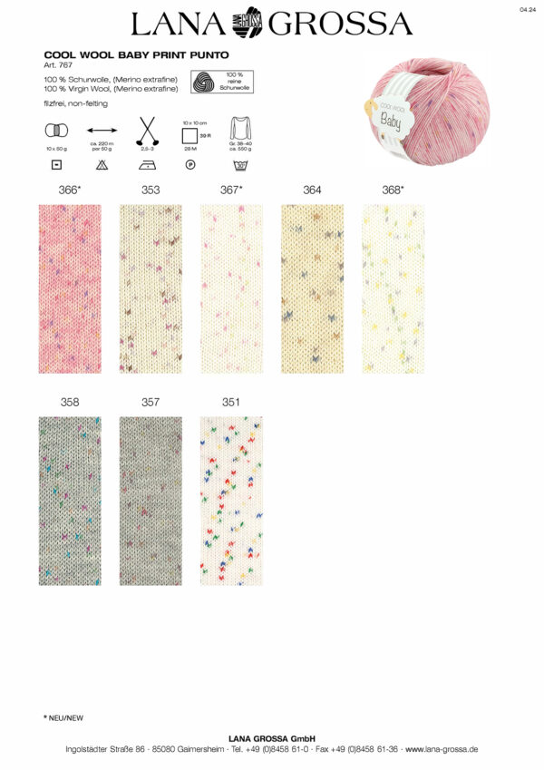 Cool Wool Baby Print 4 Ply - Image 2